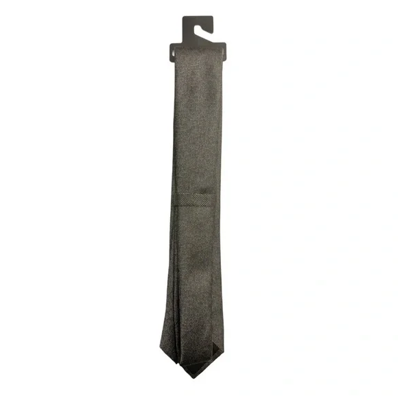 Express Men's Grey Textured Silk-Blend Tie - Picture 4 of 4